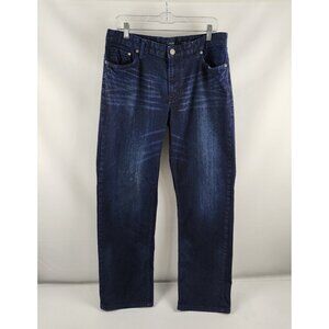 Calvin Klein Jeans Mens 36x32 Caans Blue Straight Leg Denim